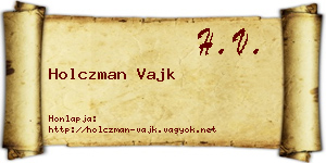 Holczman Vajk névjegykártya